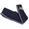 Jadea leggings bambina blu con banda pied de poule