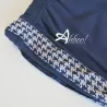 Jadea leggings bambina blu con banda pied de poule