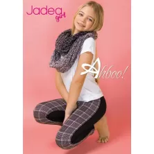 Jadea leggings bambina nero rosa in fantasia tartan