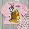 Pigiama bambina Disney invernale Lilli e il Vagabondo tartan