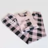 Pigiama donna quadrotti MagicDream in Carbon Brushed invernale