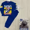 Pigiama bambino Nasa invernale Space Explorer avio blu royal