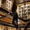Leggings felpato eco pelle shining glitter Eletta Milano