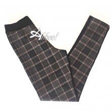 Jadea leggings Principe di Galles filo lurex rosa o nero