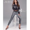 Jadea leggings Principe di Galles filo lurex rosa o nero