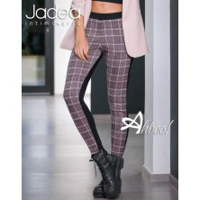 Jadea leggings Principe di Galles filo lurex rosa o nero