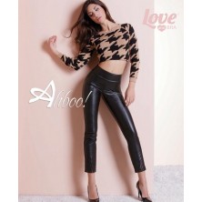 Love And Bra leggings ecopelle termico a trombetta
