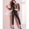 Love And Bra leggings ecopelle termico a trombetta