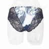 Canottiera + mutanda slip donna in cotone arabesque con pizzo nero MagicDream