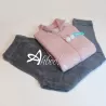 Pigiama donna invernale in coral stellato con zip e pom pom Infiore