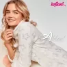 Pigiama donna in coral stellato con zip e pom pom Infiore