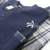 Pigiama  uomo invernale Enrico Coveri punto milano garzato tartan blu EP2067