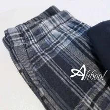 Pigiama  uomo invernale Enrico Coveri punto milano garzato tartan blu EP2067