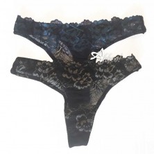 Jadea perizoma donna in pizzo bicolore 6152