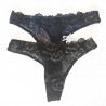 Jadea perizoma donna in pizzo bicolore 6152