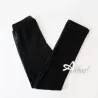 Jadea leggings bimba nero con banda lucida nera