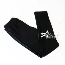 Jadea leggings bambina estivo nero con banda lucida nera