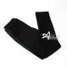 Jadea leggings bambina estivo nero con banda lucida nera