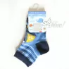Calze corte bambino cotone Enrico Coveri fantasia righe azzurre