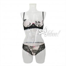Jadea reggiseno a balconcino + mutandine brasiliana dalie e pizzo Chic completino intimo donna