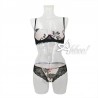Jadea reggiseno a balconcino + mutandine brasiliana dalie e pizzo Chic completino intimo donna