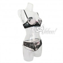 Jadea reggiseno balconcino + slip brasiliana dalie e pizzo Chic completino intimo donna