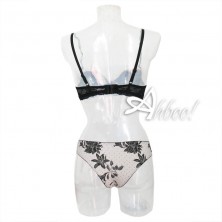 Jadea reggiseno balconcino + brasiliana intimo dalie e pizzo Chic completino intimo donna