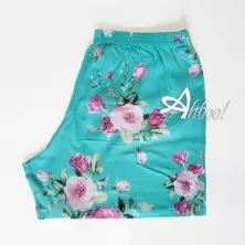 Pantaloncino pigiama estivo con fiori verde MagicDream