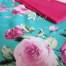 Pantaloncino pigiama estivo con fiori verde MagicDream