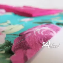 Pigiama con fiori top + shorts verde e fucsia MagicDream