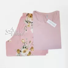 Pigiama estivo con fiori top + shorts rosa skyn rose MagicDream