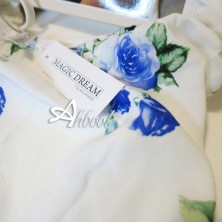 Babydoll estivo in fibra mussola floreale MagicDream intimo corallo e lapis