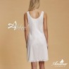 Sottoveste nera seta e bianca Andra Lingerie 86 scollo a V in pizzo