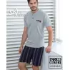 Pigiama uomo estivo Enrico Coveri corto pantalone stampato righe