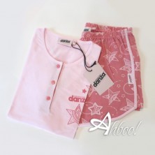 Pigiama donna estivo Dimensione Danza rosa pantaloncino a stelle