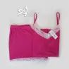 Pigiama da donna corto estivo MagicDream flamingo con pizzo e Fibra Bamboo