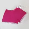 Pigiama donna estivo con shorts corto MagicDream fucsia flamingo con pizzo