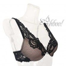 Reggiseno a balconcino imbottito bralette in pizzo infiore intimo donna
