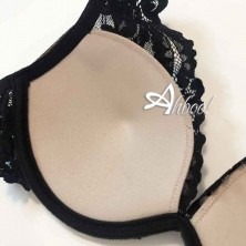 Reggiseno a balconcino imbottito bralette in pizzo infiore intimo donna
