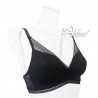 Reggiseno senza ferretto in pizzo bralette nera Selene