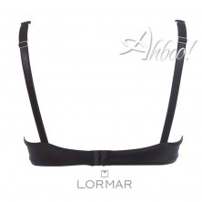reggiseno lormar mousse liscio nero retro gancetti