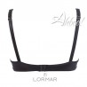 reggiseno lormar mousse liscio nero retro gancetti