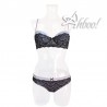 Jadea reggiseno a balconcino + slip donna con pizzo bicolore
