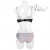 Jadea chic reggiseno a balconcino con pizzo bicolore