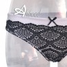 Jadea slip donna con pizzo bicolore nero