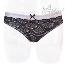 Jadea canottiera intima + slip con pizzo bicolore 4434