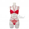 Reggiseno rosso sexy push up + brasiliana string Lormar