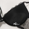 Reggiseno sexy push up + brasiliana string Lormar nero