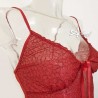 Jadea babydoll rosso in tulle glitter dettaglio coppa