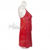 Jadea babydoll rosso in tulle glitter + brasiliana